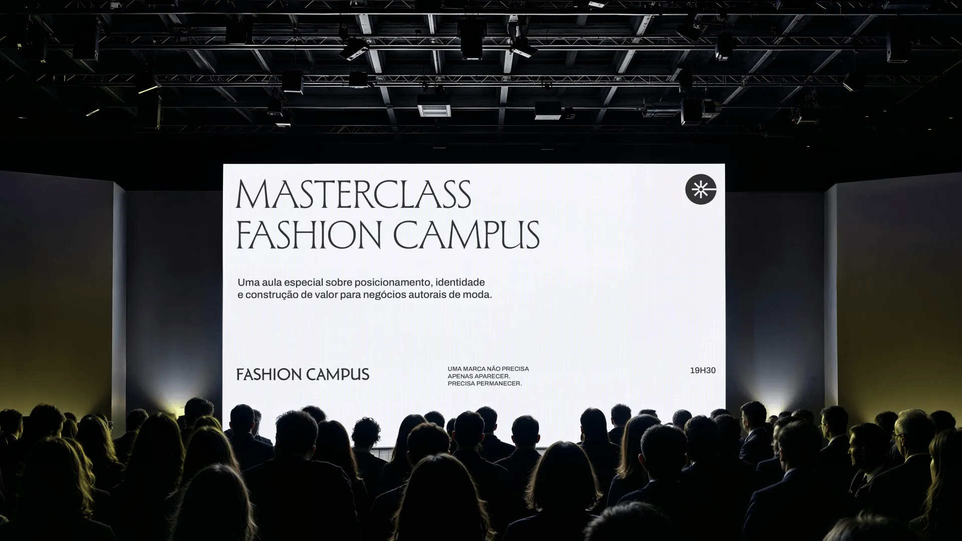 Auditório lotado na Masterclass Fashion Campus