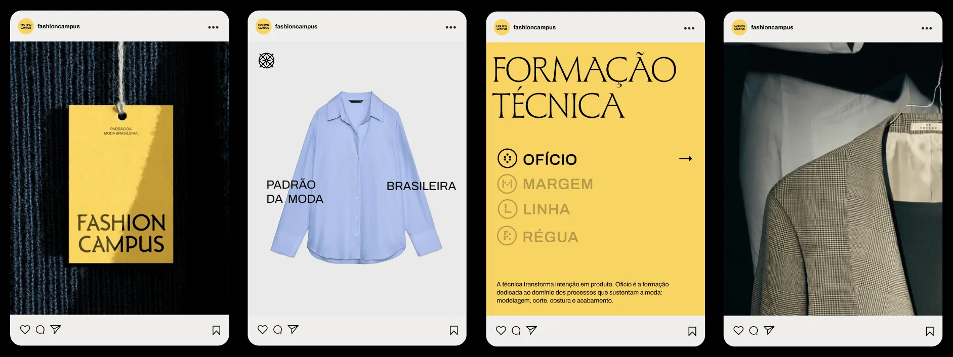 Posts da Fashion Campus: Padrão da moda brasileira, Formação técnica